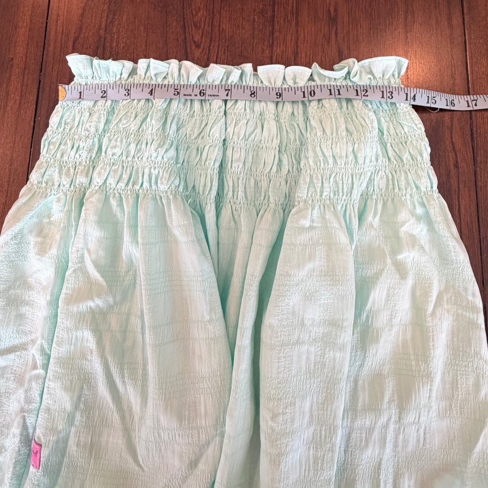 Simply Southern Mint Green Mini Skort, Rouched Waist, Size Large - Picture 9 of 9